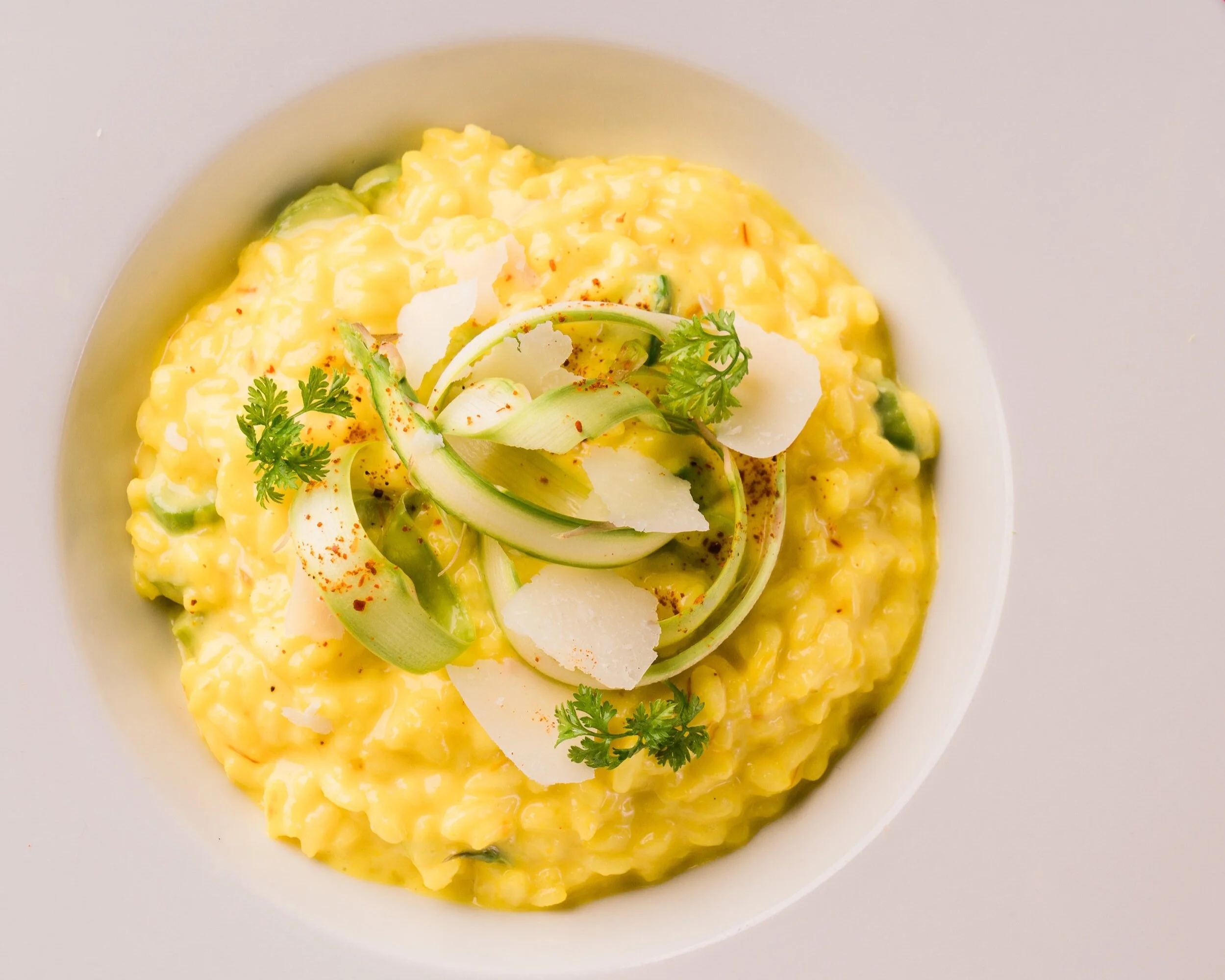 Beautifully plated risotto dish